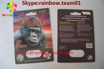 Cina l'abitudine lenticolare della carta della plastica 3D di FX 25000 della carta di stampa 3D ha stampato il sesso di rinoceronte V7 3D che pillspackaging la carta della pillola del sesso 3D in vendita
