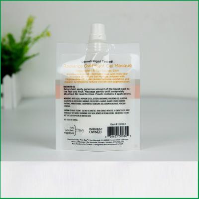 China Flüssig stehen Sie oben Beutel mit Tülle/den Tüllenbeutel, der für Beutel der Gelmaske/flüssigen der Tülle des Shampoos verpackt zu verkaufen