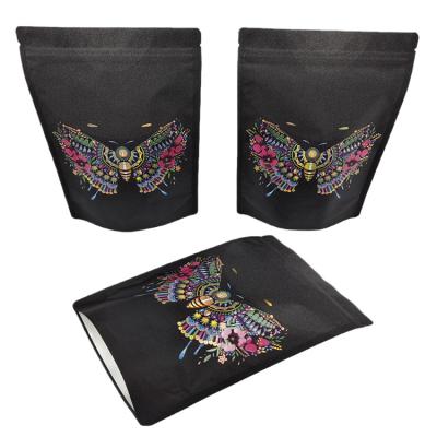 中国 Customized Stand Up Pouch Biodegradable Kraft Paper Pouch with Hot Stamping Smell Proof Bags with Logo 販売のため