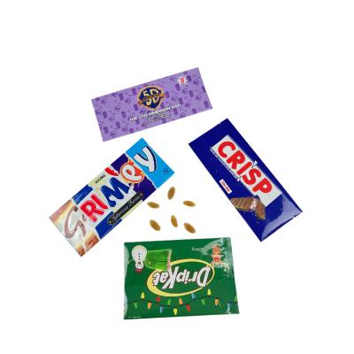 Cina Food Back Side Seal Bag Snack Candy Packaging Chocolate Candy Bar Wrapper Personalizzato Middle Side Seal Candy Bags in vendita