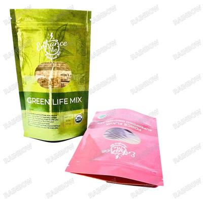 Chine Emballage direct d'usine Sacs en plastique résistant à l'humidité Green Red Yellow Pouch Zip Lock Bags pour le stockage des aliments 1 kg à vendre