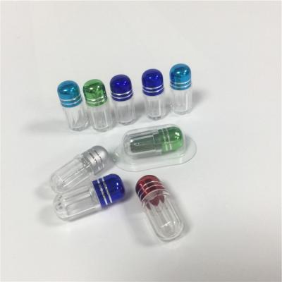 China TABLETTENFLÄSCHCHEN-Achteck-Art PS Mini Rhino Pills Container Clear Plastikmit Metallkappe zu verkaufen