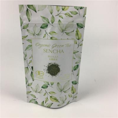 China Self Adhesive Seal Custom Loose Tea Packaging Pouch UV Coated for sale