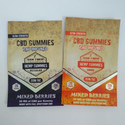 China bolsa de empaquetado de Gummies de los caramelos de la bolsa de 150mg THC CBD Sugar Doypack Candies Gummies Packaging en venta