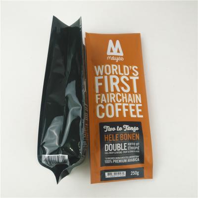 Cina Sacchetti di plastica laterali di Matte Glossy Resealable Coffee Beans della borsa del rinforzo dell'ANIMALE DOMESTICO VMPET in vendita