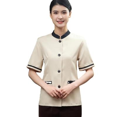 China Hotel Touchhealthy Supply Designs Sleeve Summer Short Hotel Spring Uniform Housekeeping Uniform for sale