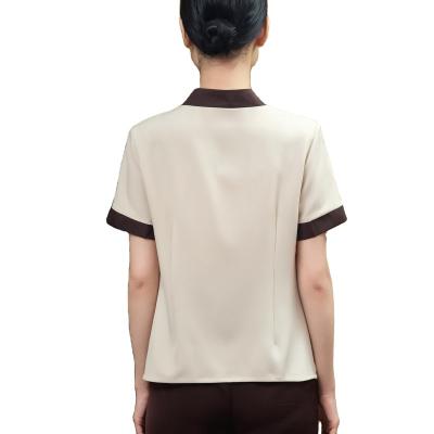 China Hotel Touchhealthy Supply Designs Sleeve Summer Short Hotel Spring Uniform Housekeeping Uniform for sale