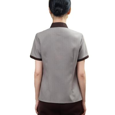 China Hotel Touchhealthy Supply Designs Sleeve Summer Short Hotel Spring Uniform Housekeeping Uniform for sale