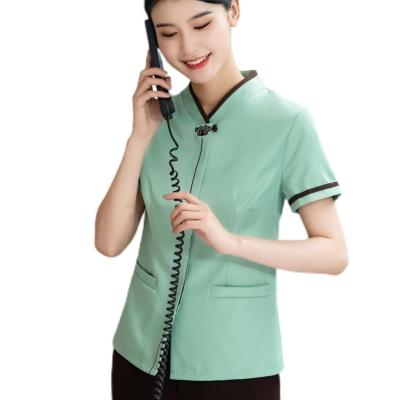 China Touchhealthy Supply Daisy Hotel Uniform Hotel Staff Uniform Five Star Hotel Staff Cleaning Uniform for sale