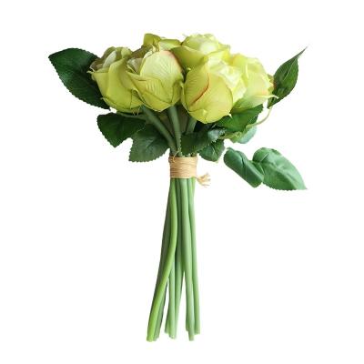 China 11 head flowers home flower environment friendly rose/artificial flower bouquets for hand tied bouquet for sale