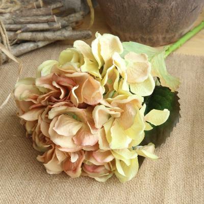 China European Environmental Friendly Wedding Celebration Decoration Home Flower Macrophylla Hydrangea Landscape Fall Style Artificial Flower For Home Decor for sale