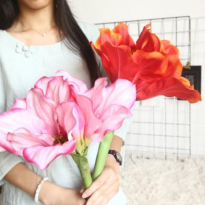 China Environmental friendly cluster artificial flowers/cheap wholesale artificial flowers barbadoslily+Zantedeschia hybrida for wall decorated for sale