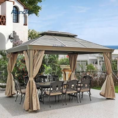 China Morden High Quality High Quality Outdoor Roof Garden OEM/ODM Pergola Hardtop Luxury Aluminum Gazebo for sale