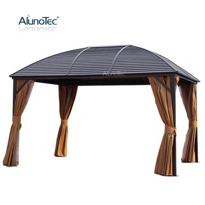 China Wholesale Modern Outdoor Solid Aluminum Hardtop Roof Party Garden Pergola Luxury Easily Assembled Luxury Aluminum Gazebos for sale