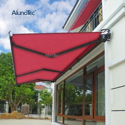 China Factory Outdoor Anti-UV Retractable Cassette Motorized Balcony Sun Shade System Patio Aluminum Awning Windows for sale