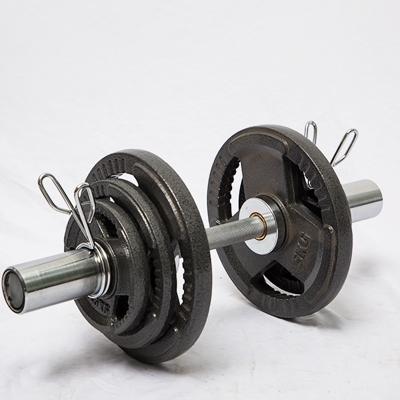 China Durable Cast Iron Weight Plate For Strength Training Tri Hole Gym Barbell Weight Plate Tri Grip Weight Lifting Bumper Plate for sale