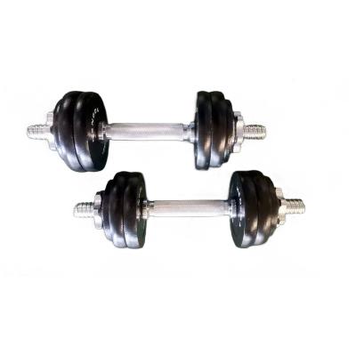 China Durable Cheap Black Painting Dumbbell Set 10kg 20kg 30kg 40kg Adjustable Dumbbell For Sale for sale