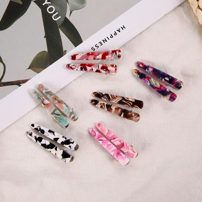 China Japanese European and American simple acetic acid color water drop fashion style broken hair trend hits platypus word clip hair clips for sale