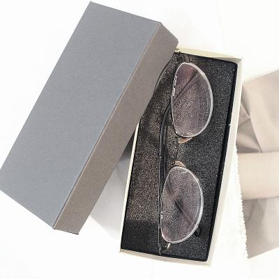 China Factory direct sale black 15cm*7cm*3.7cm sun paper sunglasses packaging box gift box glass paper box for sale