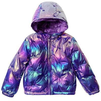 China Girl's Regular Hooded Fashion Stripper Snow Winter Baby Jacket Stylish Winter Clothes For Kids for sale