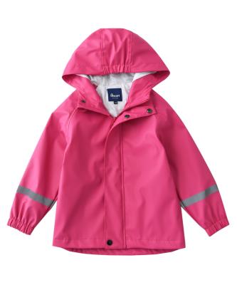 China Toddler Kids Youth Boys And Girls Waterproof Rain Jacket With Hood Cotton Lined Raincoat for sale