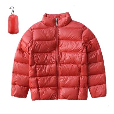 China Waterproof Girls Ultralight Stripper Down Jacket Stand Collar Winter Coat Girls Down Filled For Outwear Light Weight Down Jackets for sale