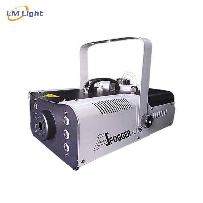 China Hot sale wireless remote control 6 led light 3 color dmx dj equipment concert stage fog machine for parties 1500W smoke machine 44*25*21cm for sale