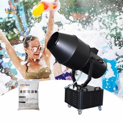 China Small 90/360 Iron 3000W Automatic Head Shaking Poolside Receiving Foam Swimming Machine For Outdoor Parties Amusement DJ Stage Jet Foam Show for sale