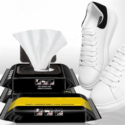 China Wet Sneaker Cleaning Wipes Shoe Care Cleaning Wet Fabrics for sale