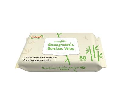 China Makeup Removal 100% Biodegradable Bamboo Fiber Clean Baby Care Wet Wipes for sale