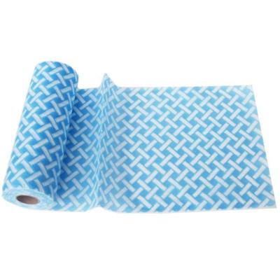 China Sustainable Kitchen Towel Rag With High Oil Absorption Embossed Cloth Roll For Kitchen for sale