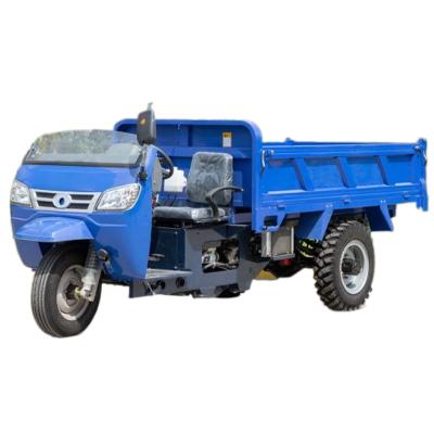 China Wholesale High Loading Cargo Tricycle With Tilt Rain Cover Loader Large Cargo Box Diesel Tricycle Dump Diesel Tricycles for sale