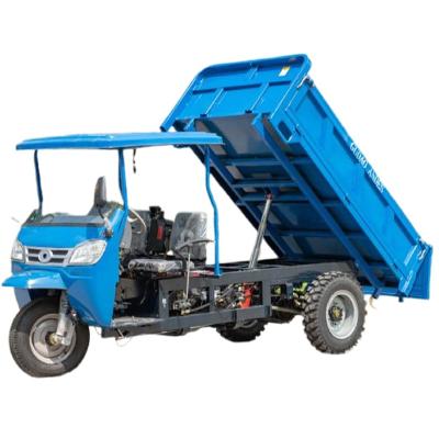 China Cargo factory dumper truck tricycle price diesel engine self-discharging diesel tricycle for sale