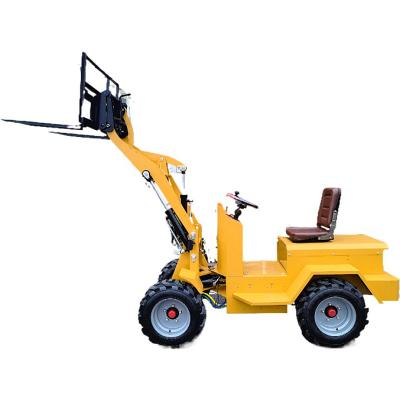 China Electric Shovel Small Mini Wheel Loader Hotels 500KG Drive Electric Agricultural Loader Battery 4 Wheel Mini for sale