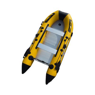 China 3.6m Boat Fishing Boat Relaxing Inflatable Paddle Rubber Dinghy With High Pressure 0.9mmPVC Airtube And Aluminum Floor for sale