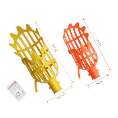 China Foldable Plastic Harvester Head Fruit Basket Tools Garden Apple Peach Picking Catcher Apple Peach Picker Convenient Designating Device for sale