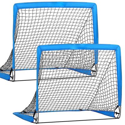 China Plastic Backyard Soccer Goals - Kids Portable Soccer Net Set 2 - 3.6'x2.7 - Indoor + Outdoor Pop Folding Goals with Carry Bag for sale