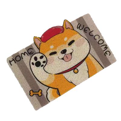 China 2021New Washable Funny Door Mat PVC Printing Personalized Pet Reel Mat Welcome Mat for sale