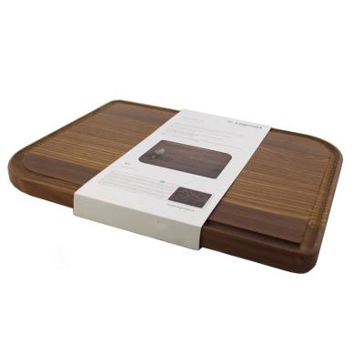 China Acacia Disposable Rectangular Wooden Cutting Board Grain Face Shape Wooden Chopper for sale