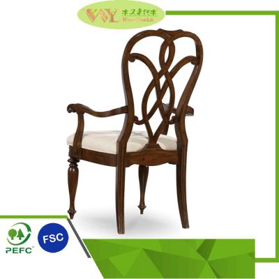 China Hot Selling Solid Wood Armless Indoor Wooden Dining Chairs And Modern Chair With Arm for sale