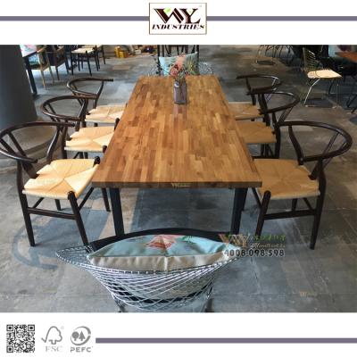 China High End Metal Cross Leg Coffee Table Solid Wood Folding Tea Table, Metal Wood Table for sale