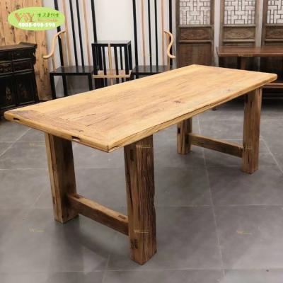 China Elm Foldable Antique Aged Wood Dining Table , Reclaimed Wood Dining Table for sale