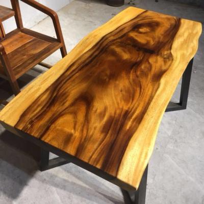 China Slab Wood Dining Table Top (Other) Walnut South American Adjustable Living Edge Table Top Natural Shape for sale