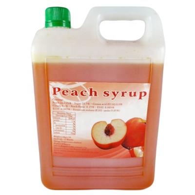 China Peach Syrup / Peach Concentrated Fruit Juice Round for sale