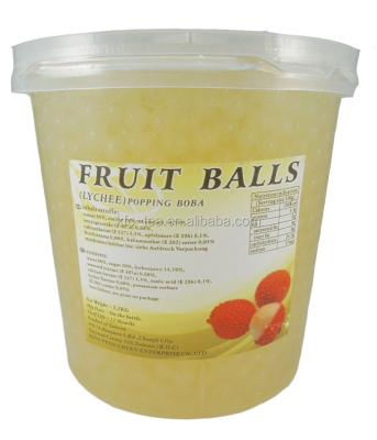 China lychee juice boba filling jumping balls round for sale