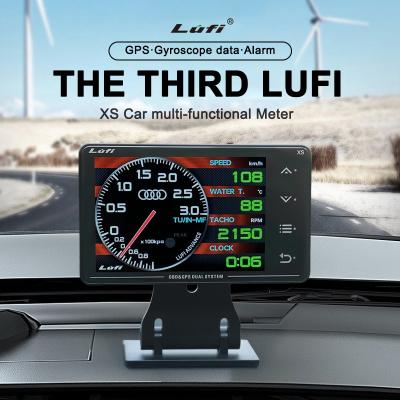 China New Lufi Measure XS OBD+GPS Car Water Temperature Turbo Oil Temp Coefficient Gyroscope Meter LCD Display Multifunction Xs for sale