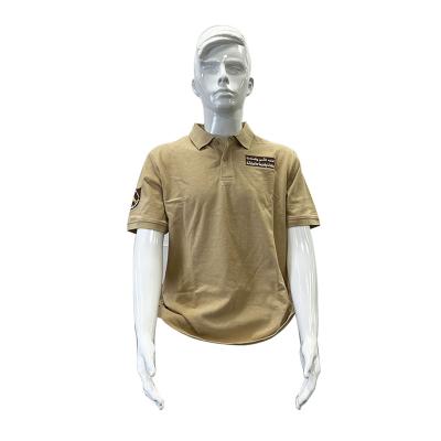 China Beige Event Duty Patrol Security Guard Uniform Camisas Segurid Poly Cotton Short Sleeve Security Uniforms Polo Shirts Wholesale for sale