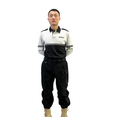 China Guard Uniform Camisas Poly Two Tone Duty Event Reflective Tape Reflective Tape Bike Patrol Polo Shirts Long for sale