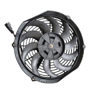 China Refrigeration Parts Factory Air Suction Fan Refrigerated 11 Inch Condenser 24v Cooling Fan For Truck for sale