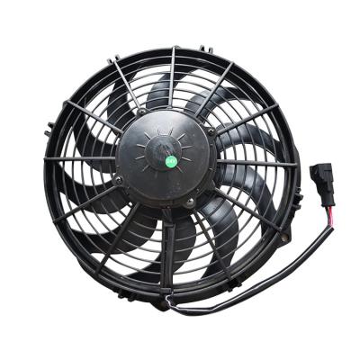 China 11 inch refrigeration parts OEM 24v truck fan motor refrigerator condenser refrigeration fan for truck for sale